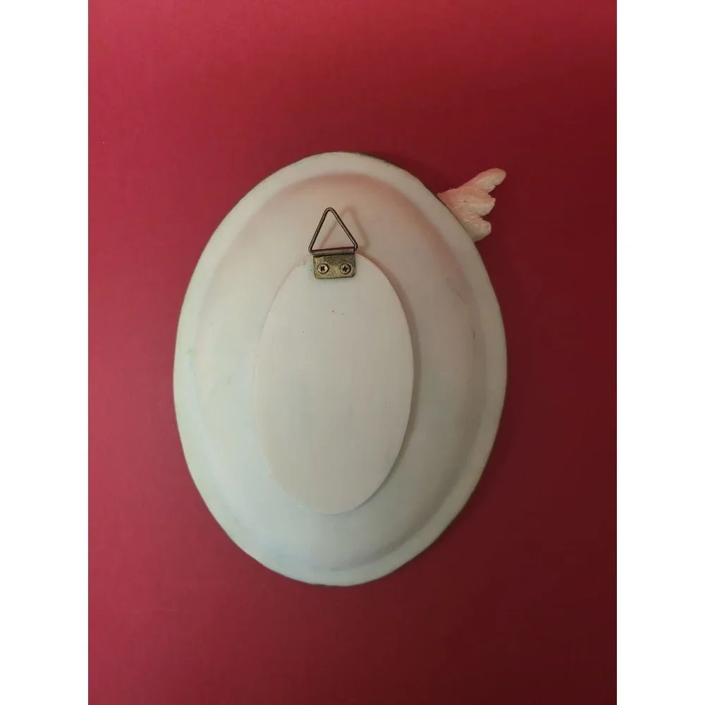 Vintage Porcelain Angel Wall Hanging 3D Plaque